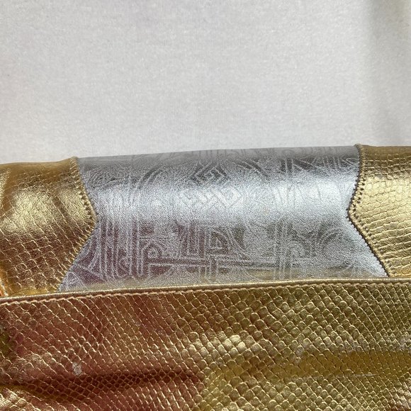 Vintage 80's HALA Gold Metallic Shoulder Bag Purse - Picture 7 of 15